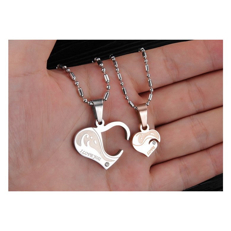 Wholesale Great Gift Love Symbols couples Necklace stainless steel Necklacepair TGSTN044 0