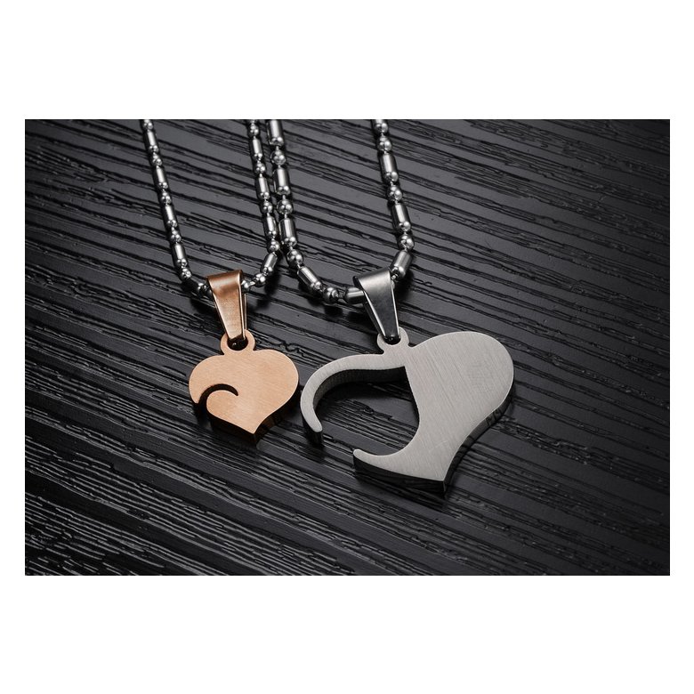 Wholesale Great Gift Love Symbols couples Necklace stainless steel Necklacepair TGSTN044 3