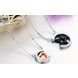 Wholesale Hot selling stainless steel starpeach hearts couples Necklace TGSTN123 2 small