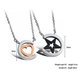 Wholesale Hot selling stainless steel starpeach hearts couples Necklace TGSTN123 4 small