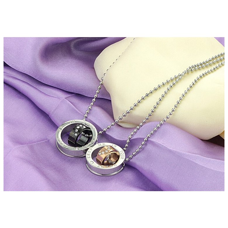 Wholesale Great Gift Love Symbols stainless steel couples Necklace pendants TGSTN049 1
