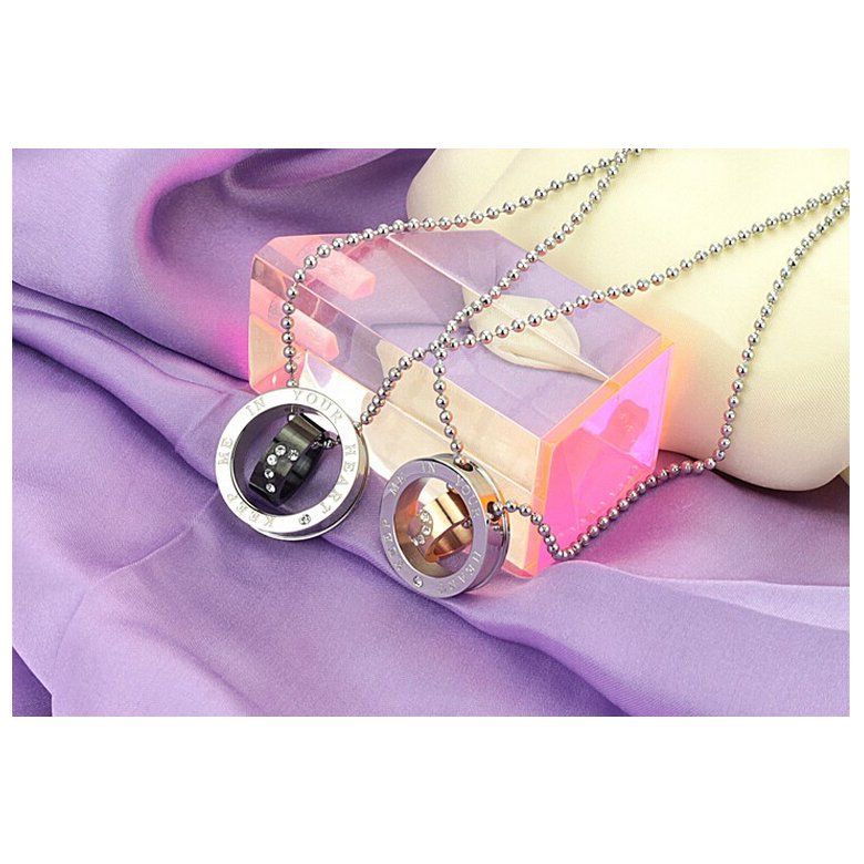 Wholesale Great Gift Love Symbols stainless steel couples Necklace pendants TGSTN049 2
