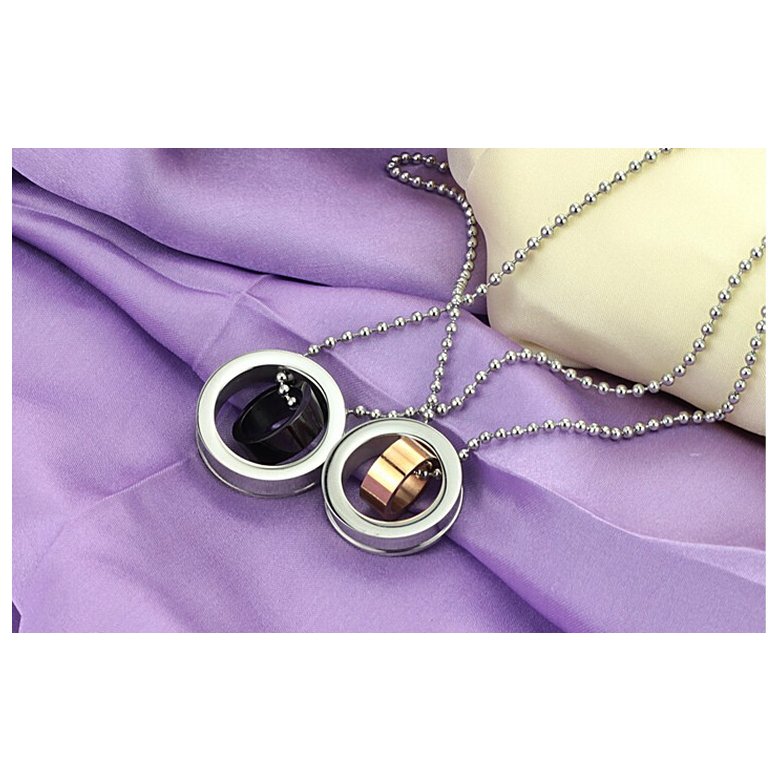 Wholesale Great Gift Love Symbols stainless steel couples Necklace pendants TGSTN049 3