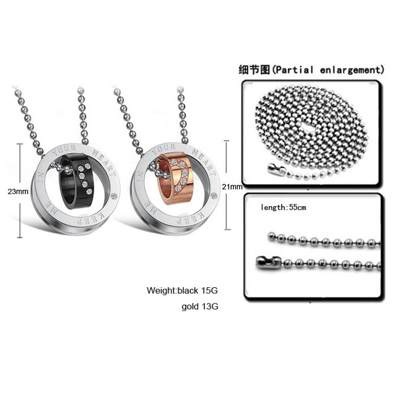 Wholesale Great Gift Love Symbols stainless steel couples Necklace pendants TGSTN049 4