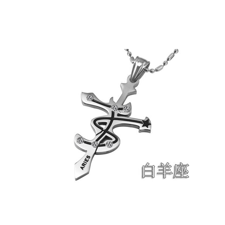 Wholesale Most popular twelve constellations jewelry stainless steel necklace TGSTN067 0