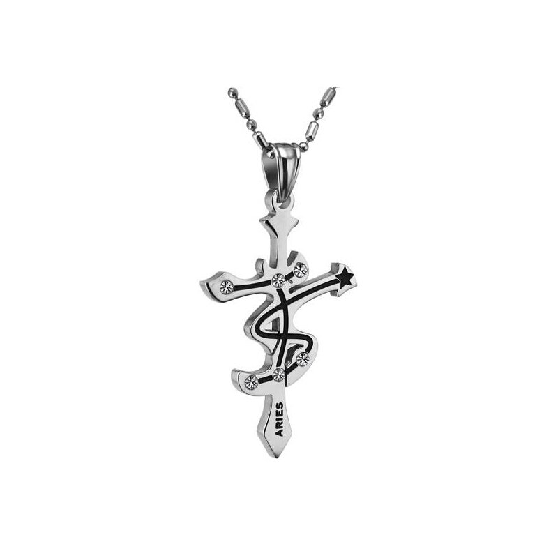 Wholesale Most popular twelve constellations jewelry stainless steel necklace TGSTN067 1