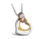 Wholesale Greatest Gift stainless steel couples Necklace CZ pendants TGSTN050 1 small