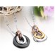 Wholesale Greatest Gift stainless steel couples Necklace CZ pendants TGSTN050 3 small