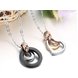 Wholesale Greatest Gift stainless steel couples Necklace CZ pendants TGSTN050 4 small