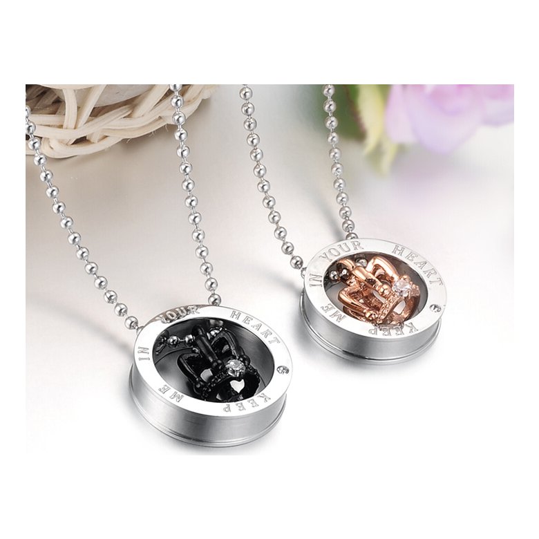 Wholesale ashion stainless steel couples Necklace TGSTN051 2