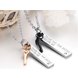 Wholesale Free shipping fashion stainless steel couple Necklace lover's jewelry TGSTN025 1 small