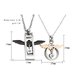 Wholesale Fashion stainless steel lover's jewelry Angel Wings couple Necklace TGSTN052 4 small