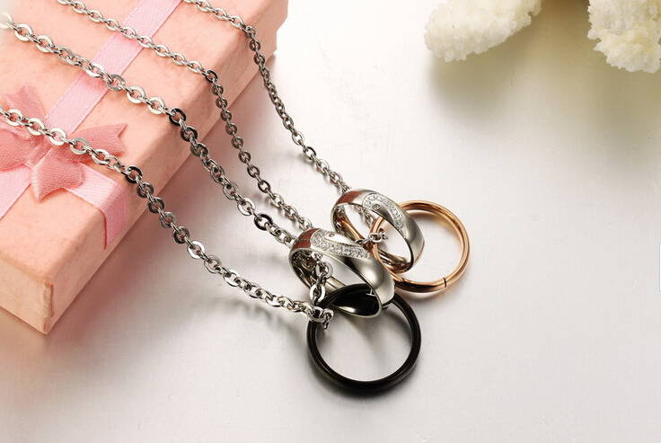 Wholesale New Style Fashion Stainless Steel Couples necklace New ArrivalLover TGSTN058 5