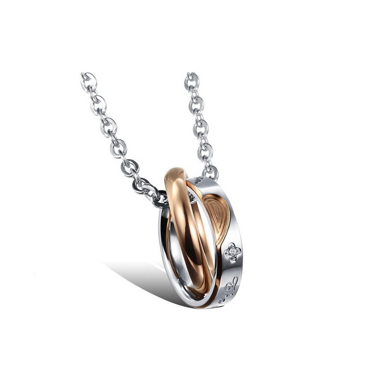 Wholesale New Style Fashion Stainless Steel Couples necklace New ArrivalLover TGSTN060 1