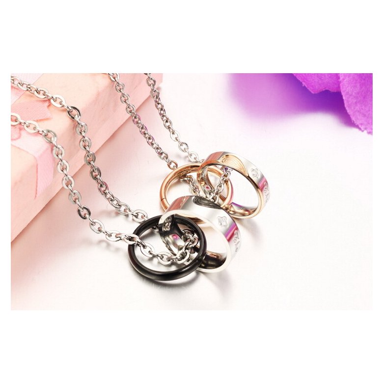 Wholesale New Style Fashion Stainless Steel Couples necklace New ArrivalLover TGSTN060 3