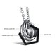 Wholesale Fashion heart star associate stainless steel couples necklace TGSTN066 2 small