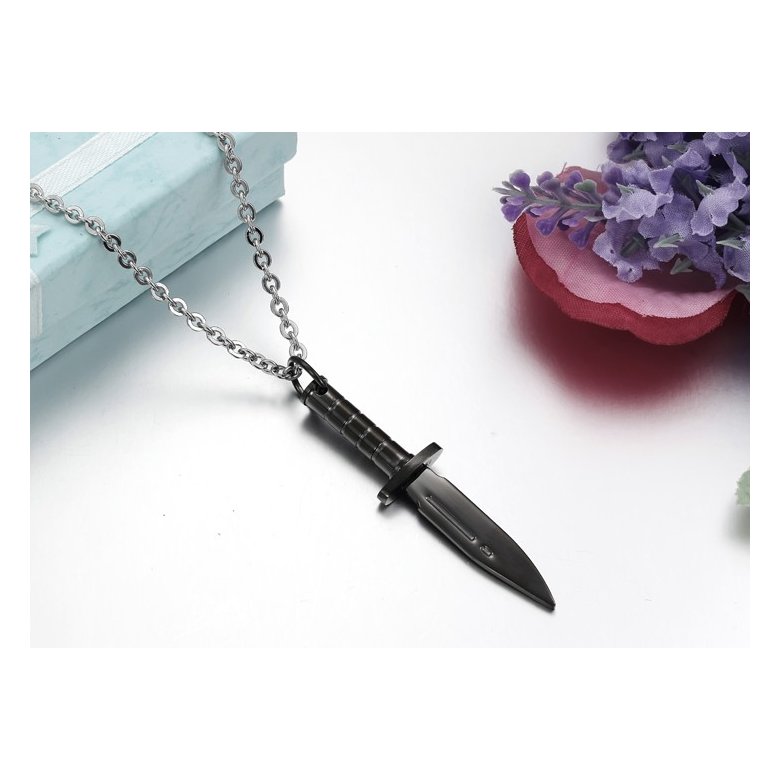 Wholesale Free shipping dagger stainless steel Necklace TGSTN130 3