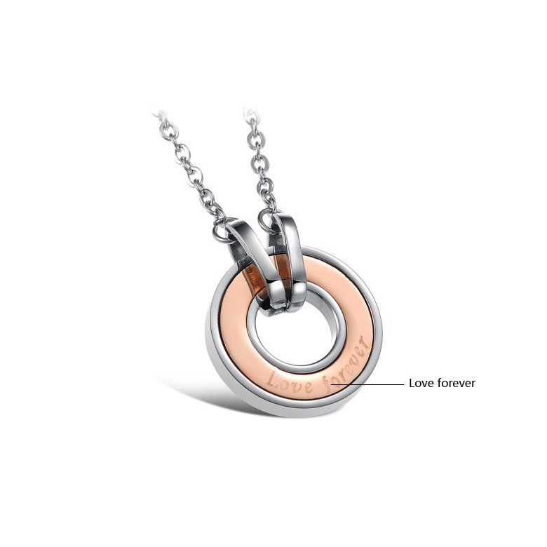 Wholesale Free shipping stainless steel couples Necklace TGSTN034 1