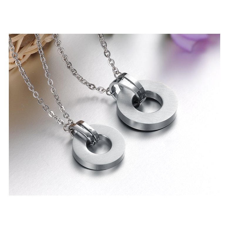 Wholesale Free shipping stainless steel couples Necklace TGSTN034 3