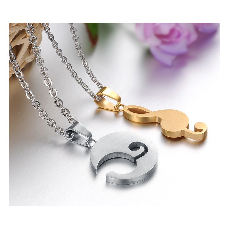 Wholesale The best gifts stainless steel collage couples Necklace TGSTN038 3