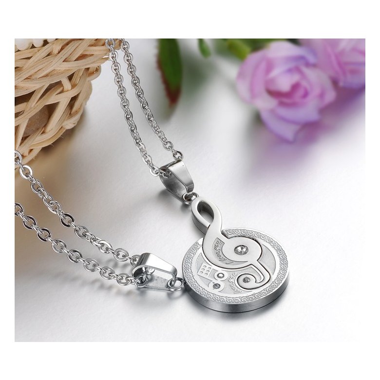 Wholesale The best gifts stainless steel collage couples Necklace TGSTN039 2