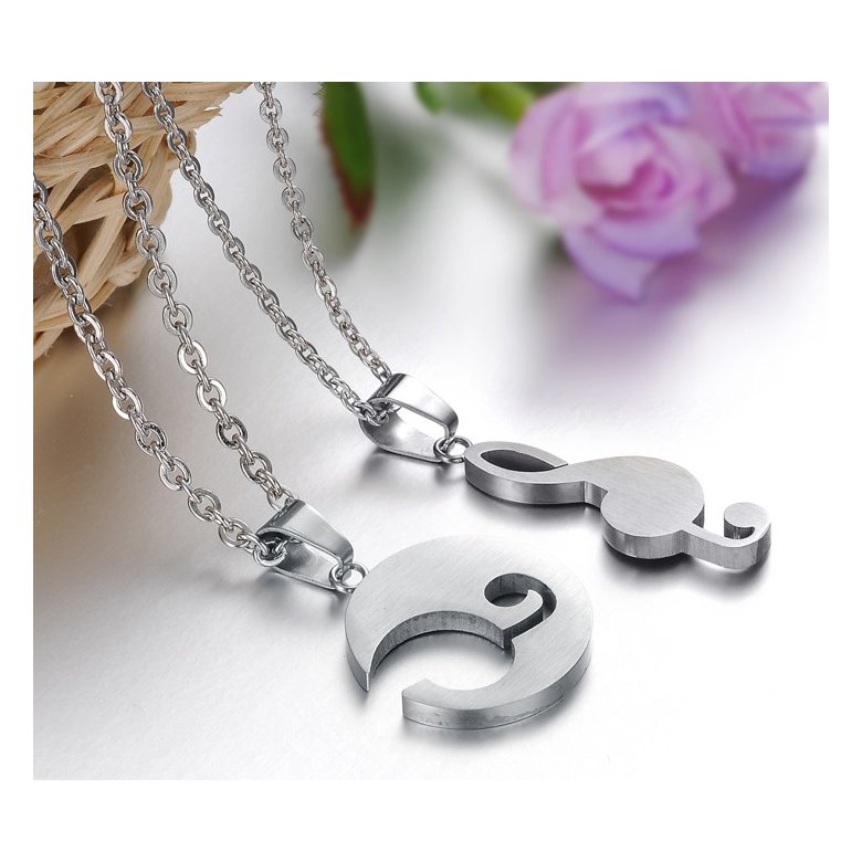 Wholesale The best gifts stainless steel collage couples Necklace TGSTN039 3