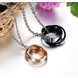 Wholesale Most popular rose gold stainless steel couples Necklace TGSTN040 2 small
