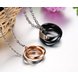 Wholesale Most popular rose gold stainless steel couples Necklace TGSTN040 3 small