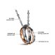 Wholesale Most popular rose gold stainless steel couples Necklace TGSTN121 1 small