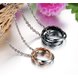 Wholesale Most popular rose gold stainless steel couples Necklace TGSTN121 2 small