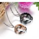 Wholesale Most popular rose gold stainless steel couples Necklace TGSTN121 3 small
