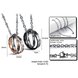 Wholesale Most popular rose gold stainless steel couples Necklace TGSTN121 4 small