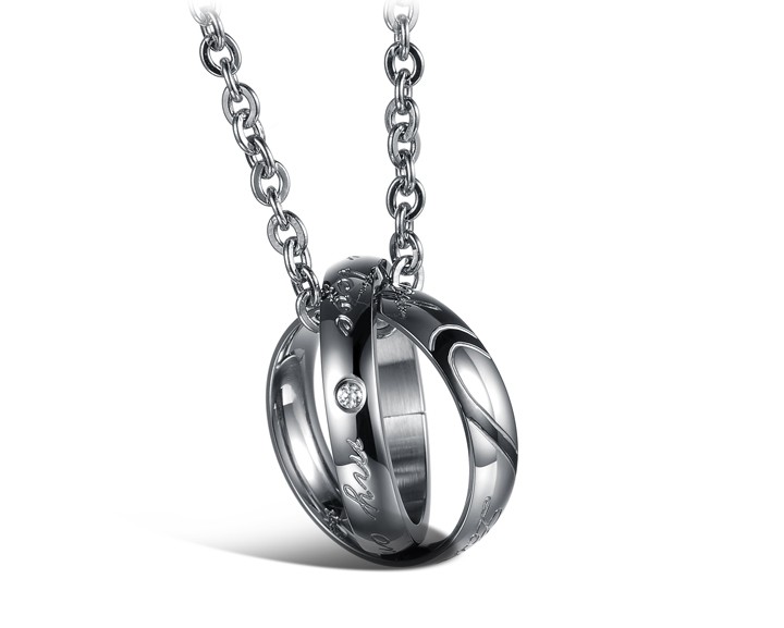 Wholesale Fashion stainless steel couples Necklace TGSTN001 0