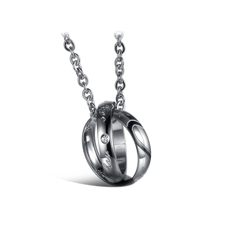 Wholesale Fashion stainless steel couples Necklace TGSTN001 0