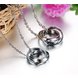 Wholesale Fashion stainless steel couples Necklace TGSTN001 2 small