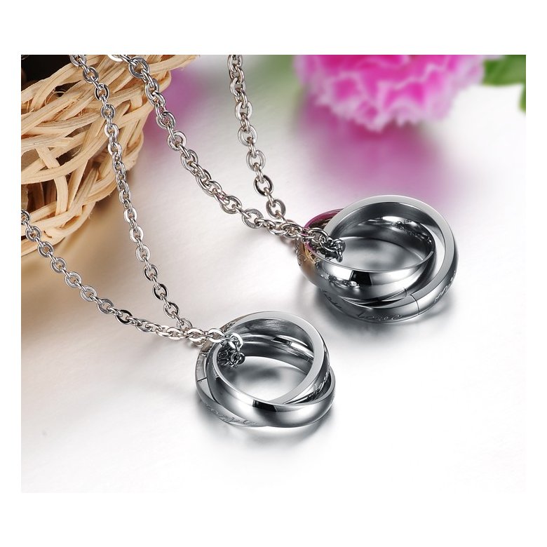 Wholesale Fashion stainless steel couples Necklace TGSTN001 3
