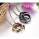 Wholesale Fashion rose gold stainless steel couples Necklace TGSTN041 2 small