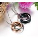Wholesale Fashion rose gold stainless steel couples Necklace TGSTN041 3 small