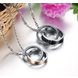 Wholesale Fashion rose gold stainless steel couples Necklace TGSTN122 3 small
