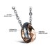 Wholesale Free shipping fashion rose gold stainless steel couples Necklace TGSTN042 1 small