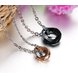 Wholesale Free shipping fashion rose gold stainless steel couples Necklace TGSTN042 2 small