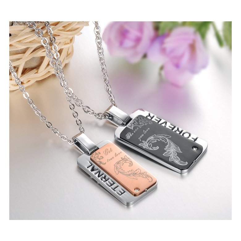 Wholesale The best gifts stainless steel couples Necklace TGSTN045 0