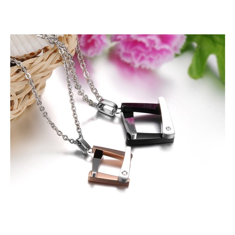 Wholesale The new fashion gift stainless steel couples Necklace TGSTN047 0