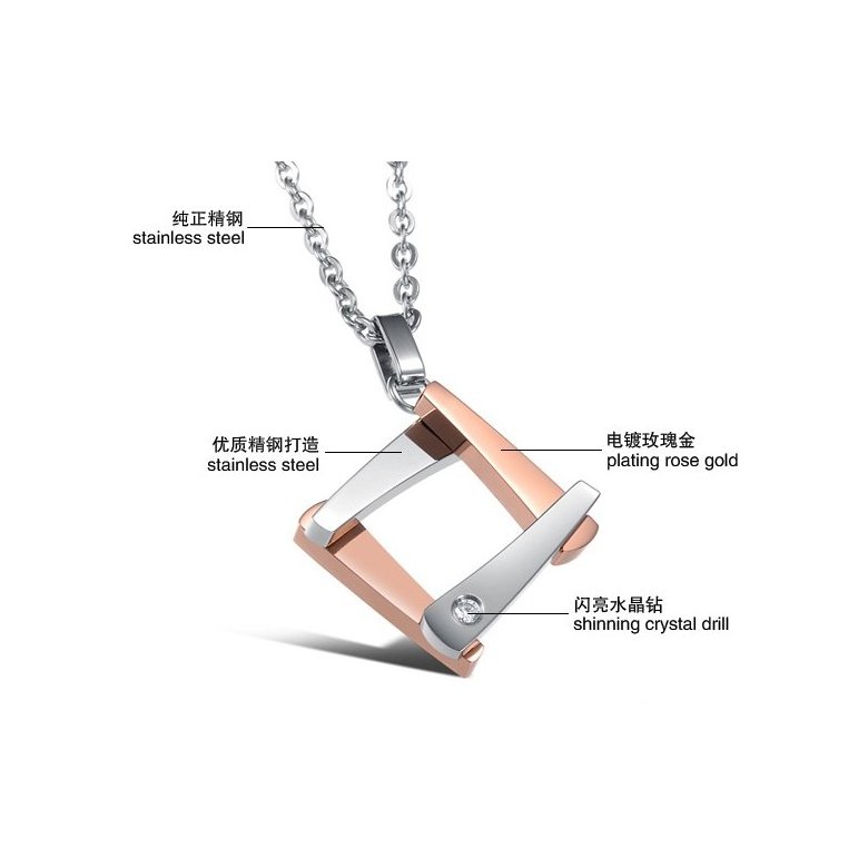 Wholesale The new fashion gift stainless steel couples Necklace TGSTN047 2