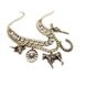 Wholesale Fashion pony horse Pendant Necklace for Women Layered Chain on the Neck With Lock Punk Jewelry  VGN010 2 small