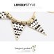 Wholesale  Women Gold-color Punk Necklaces Triangle Black and white corrugated Pendant Necklace Vintage wholesale Jewelry VGN016 3 small