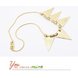 Wholesale  Women Gold-color Punk Necklaces Triangle Black and white corrugated Pendant Necklace Vintage wholesale Jewelry VGN016 4 small