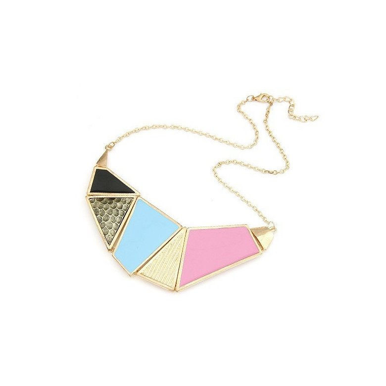 Wholesale KISSWIFE European and American fashion personality temperament wild geometric squares resin exaggeration Chain Bib necklace VGN017 3