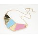 Wholesale KISSWIFE European and American fashion personality temperament wild geometric squares resin exaggeration Chain Bib necklace VGN017 4 small
