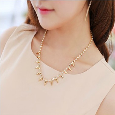 Wholesale New Fashion Collares Jewelry Style Vintage Necklaces Rivet zircon Punk Accessories Women Choker Necklace VGN018 11